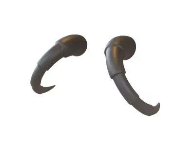 Demon Horn v3 006 Low-poly 3D model