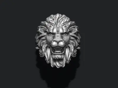 lion ring light 3D print model