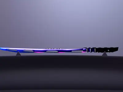 Sword knife with lights Low-poly 3D model