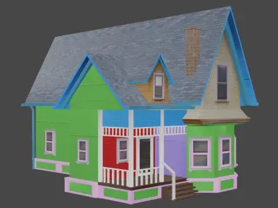 Sweet Home Low-poly 3D model