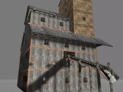 Old Barn Low-poly 3D model