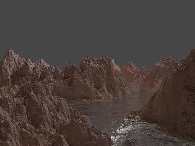 Beautiful stone mountains 3D print model