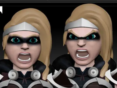 The Shield Maiden Free low-poly 3D model