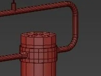 LINEAR hanging lamp with three barrels 3D model
