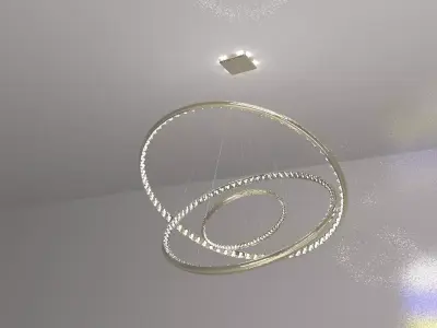 A flying Light led rings 3D model