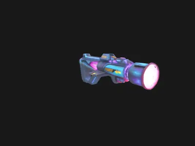 Nebula Vortex Plasma Cannon Futuristic Energy Weapon Low-poly 3D model