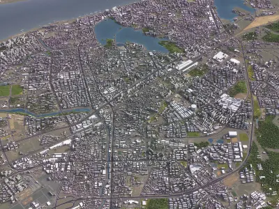 Jiujiang - 3D City Model Low-poly 3D model