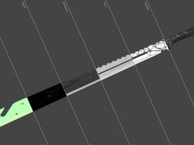 Sci Fi Sword Low-poly 3D model