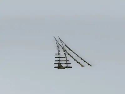 Eco Rail N/Gauge V Points R/H Old Steam Days Free 3D model