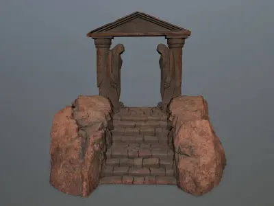 Souls  Gate Low-poly 3D model