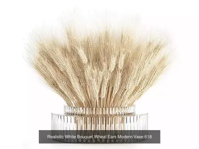 Collection 19 pcs bouquets dried flowers branches lavender set 3D Model Pack