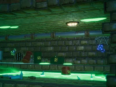 Toxic Sewer Game asset pack Unity Urp Low-poly 3D model