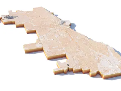 Chicago City Illinois USA 3D model