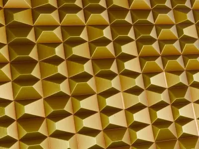 Golden Metal Pattern PBR Seamless Texture