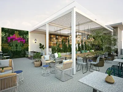 Roof Top Cafe and Bar 3D model