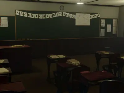 Vintage Classroom Set 3D Model Pack