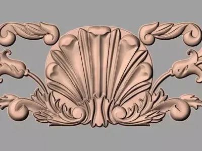 Door flower 3d relief models used for CNC router E003 3D model