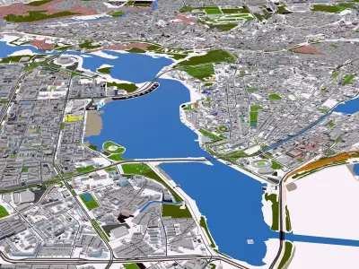 Kazan City Russia September 2021 Low-poly 3D model