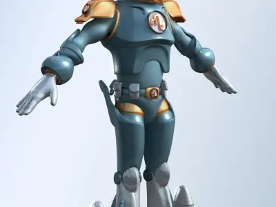Cartoon Spaceman 3D model