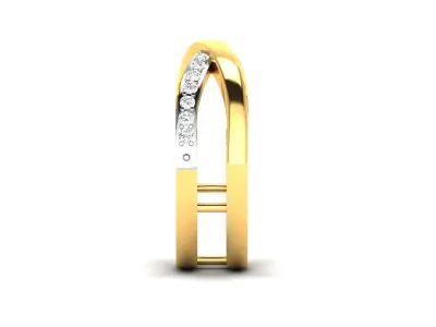 Diamond Ring For Women 3d Print Model 3D print model 34