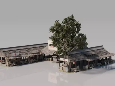 Traditional Japanese House 13 3D model