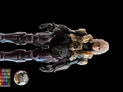  Mela - Rigged Sci-Fi Armored Character 3D model