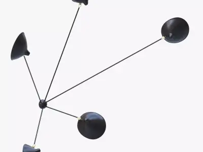 Serge Mouille Spider Sconce Five Arms MSC-SP5 3D model