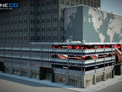 NYC Building Lehman Brothers Low-poly 3D model