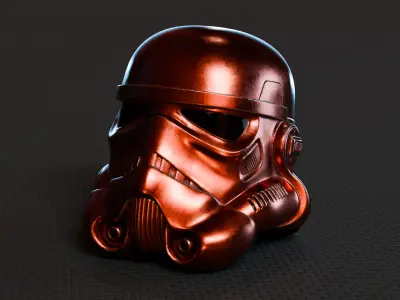 Stormtrooper helmet 3d model Low-poly 3D model