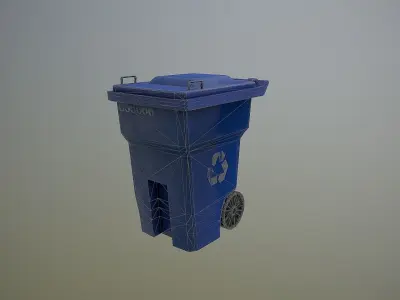 Recycle Bin - 4K PBR Game Ready  Low-poly 3D model