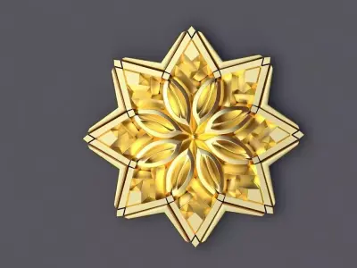 rosette dekor 3D model 10