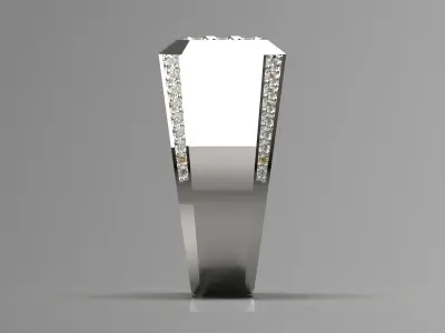 man diamond ring mr0140 3D print model