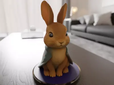 star bunny 3D print model