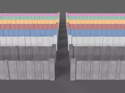 PBR Concrete Wall 2 Low-poly 3D model