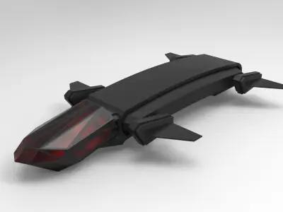 Whale SpaceShip Low-poly 3D model