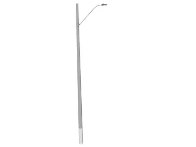 Concrete Lamp Post - Light Pole - Light Post - Street Light 08 3D model