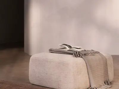 Living room interior scene 3D model 4