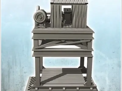 Industrial crane on rail 8 - Modern WW2 WW1 World War Diaroma Wa 3D print model
