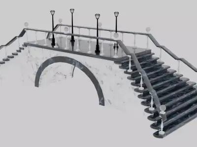 Stone bridge or porch 3D model