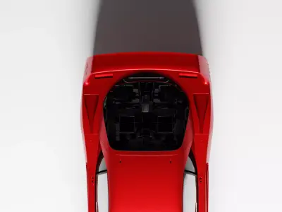 Ferrari f40 car Low-poly 3D model Low-poly 3D model