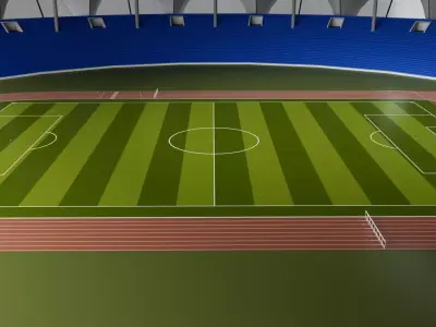 Riyadh King Fahd International Stadium Low-poly 3D model