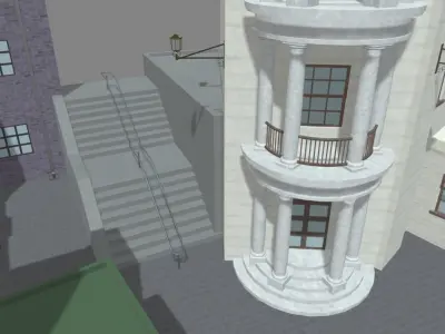 Diagon Alley Harry Potter Textured 3D model