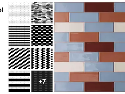 Subway Tile in Running Bond Layout Texture