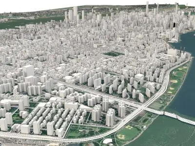 Cityscape New York USA 3D model
