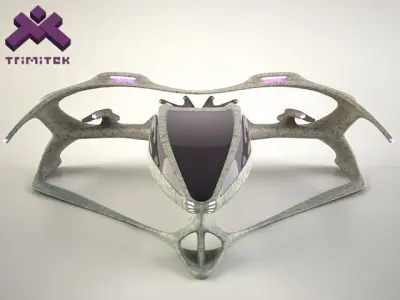 Alien Spaceship - big Fighter 3D model