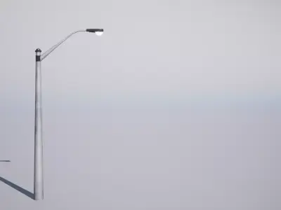 Street Lamp Low-poly 3D model 28