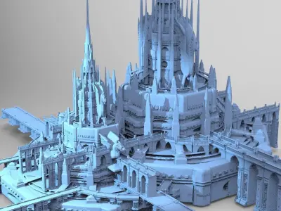 Medieval Lion Tower Fort designs 5  3D model