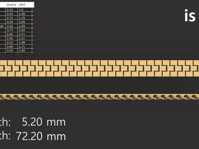 MEN WOMEN LINK CHAIN BRACELET LIGHT WEIGHT 110 PIECE  3D print model