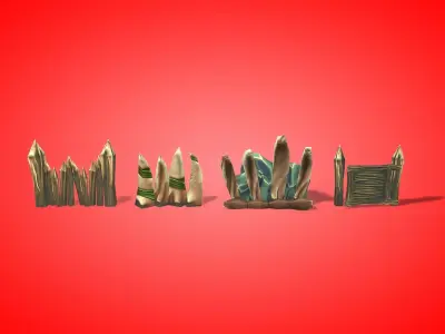 Orc RTS Fantasy Buildings Low-poly 3D model