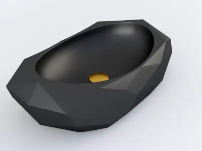 Cuba Deca de Apoio Oval Facetada L1093 3D model